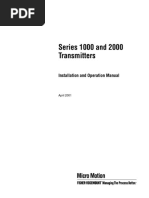 Series 1000 and 2000 Transmitters: Installation and Operation Manual