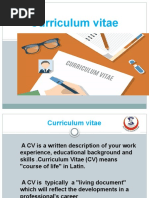 Curriculum Vita Final Year