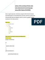 Adrineel Saha - C-191 - Formal Language and Automata Theory (PCCCS502) - Mini Project
