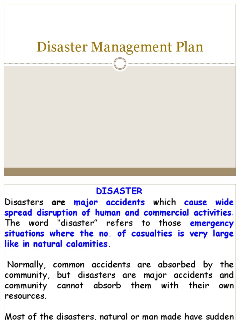 Disaster Management Plan | Download grátis PDF | Emergency Management ...
