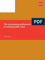 The Accountancy Profession's Role in Creating Public Value: Survey Report