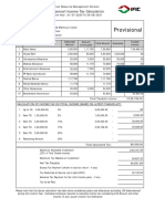 Provisional: Provisional Income Tax Calculation