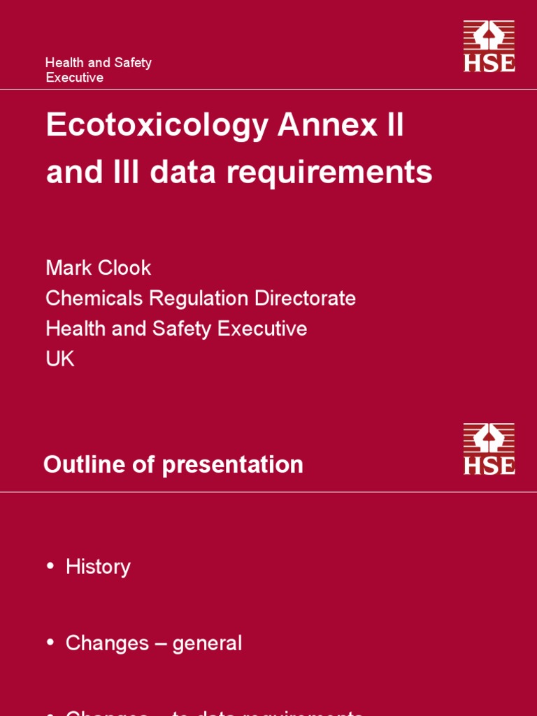 Changes to Ecotoxicology Data Requirements Under Annex II and III of the EU Plant Protection