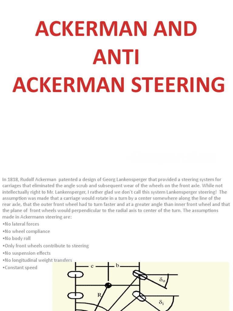 Ackerman and Anti Ackerman Steering Suspension PDF