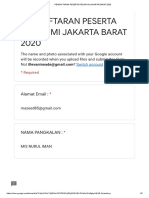 Pendaftaran Peserta Pesiar Mi Jakarta Barat 2020