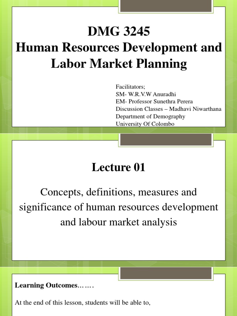 Human Resource Development PDF Labour Economics Human Resources