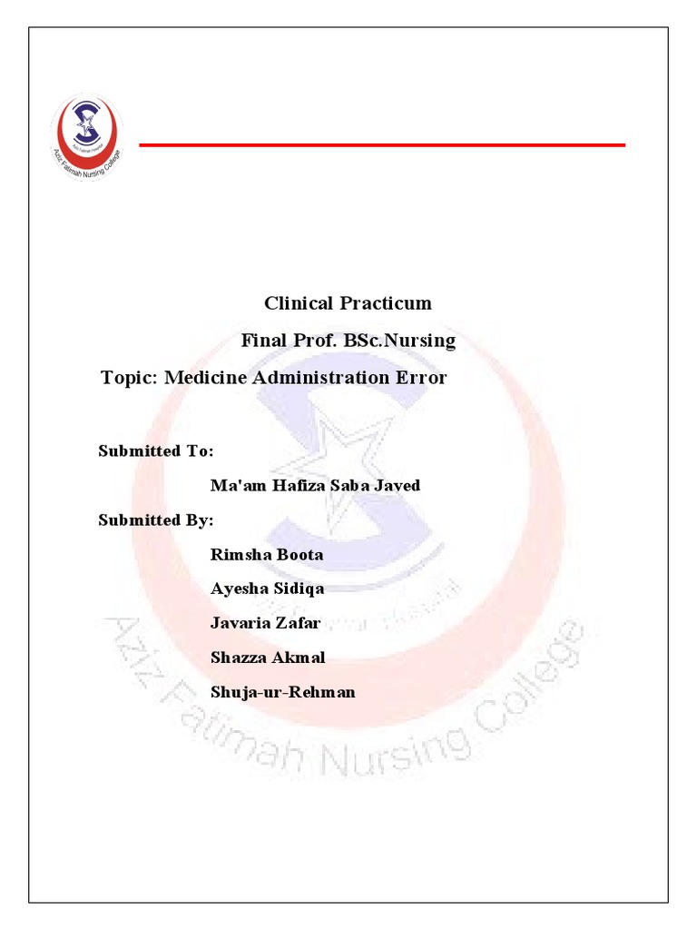 Medication Administration Error 3 | PDF | Medical Prescription ...
