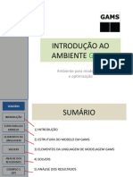 Introdução à modelagem e otimização com GAMS