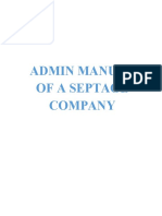 Admin Manual of A Septage Company