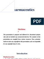 Introduction To Biopharmaceutics