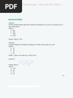 TCS NQT Solved Paper - 13th Sept 2021 (Slot 1)