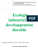 CHP1 Cours Ecologie Industrielle Et Devloppement Durable