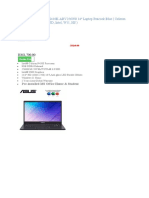 Asus Vivobook Go 14 E410K-ABV256WS 14'' Laptop Peacock Blue (Celeron N4500, 8GB, 256GB SSD, Intel, W11, HS)