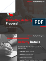 Marketing Activity Proposal (January 2022)