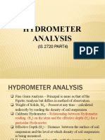 Hydrometer Analysis: (IS 2720 PART4)