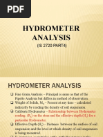 Hydrometer Analysis: (IS 2720 PART4)