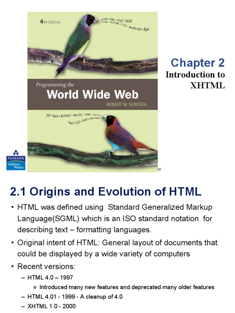 Introduction To XHTML | PDF | Html | Html Element