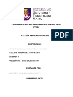 Fundamentals of Entrepreneurship (Ent300) Case Study