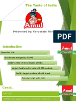 AMUL - The Taste of India: Presented By: Corporate Pilots