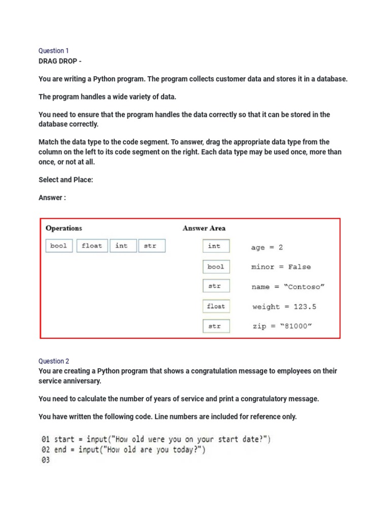 Microsoft 98-381 | PDF | Database Index | Python (Programming Language)