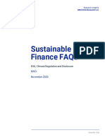 Sustainable Finance Faqs: Esg, Climate Regulation and Disclosure