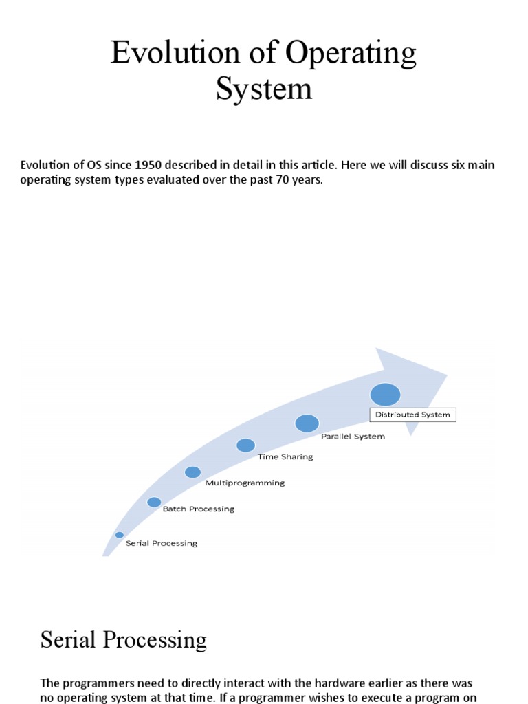 OS 9 Nov Evolution of OS | PDF | Process (Computing) | Operating System