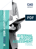  External auditor assessment tool Author Center for Audit Quality