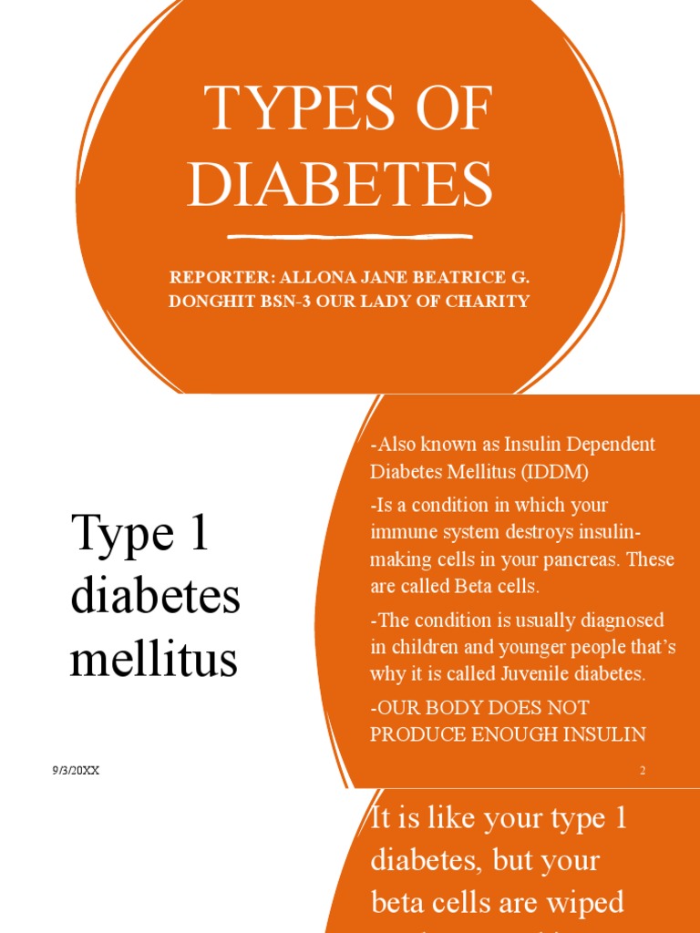 Types of Diabetes PDF Diabetes Diseases And Disorders