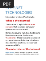 Internet Technologies: What Is The Internet?