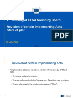 2 Meeting of EFSA Sounding Board Revision of Certain Implementing Acts - State of Play