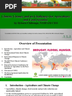 Climate Change and Its Challenges For Agriculture and Food Security Essc Presentation January 2016