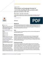 What Speech and Language Therapy Do Community Dwelling Stroke Survivors With Aphasia Receive in The UK?