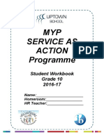 MYP Service As Action Programme: Student Workbook Grade 10 2016-17