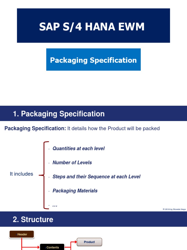 SAP EWM Packaging+Specification PDF