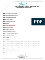 Planejamento de Língua de Inglesa - 6º Ano A - 1º Bimestre - 2022