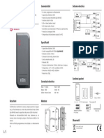 Manual de Utilizare Cititor de Proximitate Stand Alone Silin S2-EM RFID IP66 2000 Utilizatori