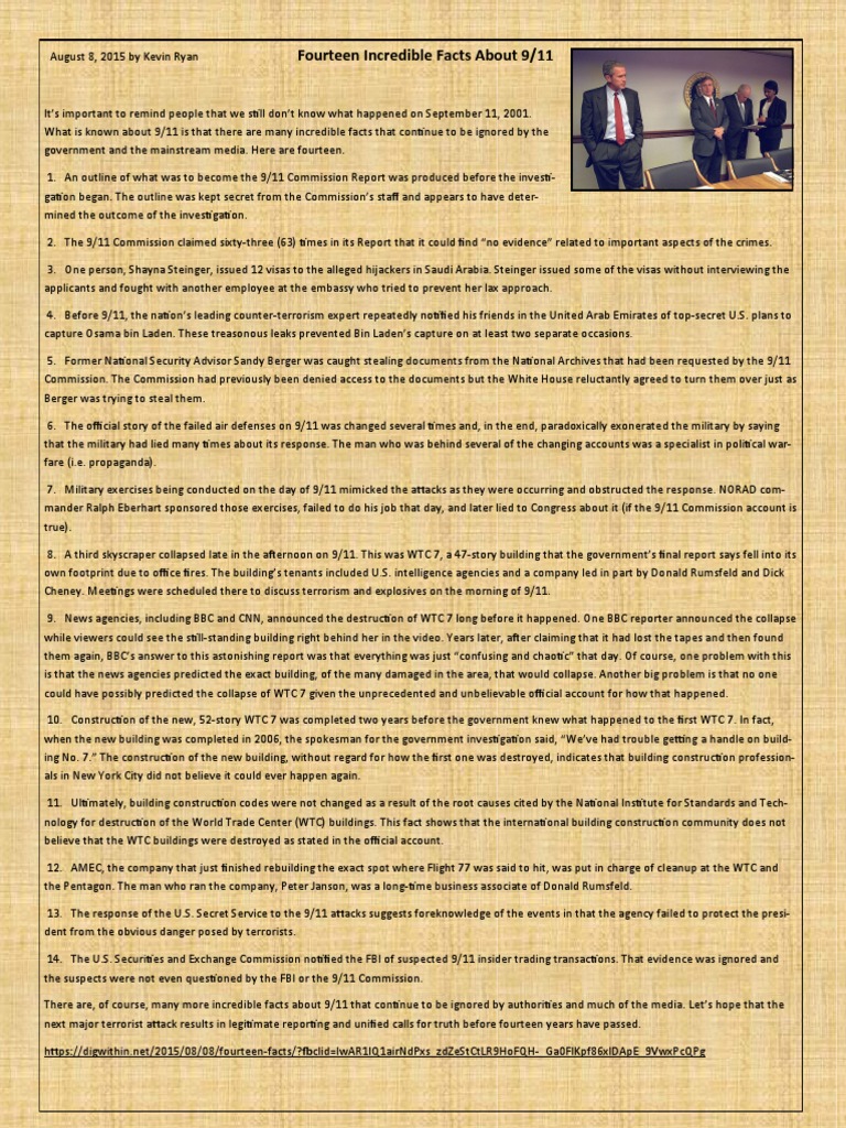 14 Facts About 911 | PDF | September 11 Attacks | 9/11 Commission