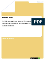 Le Microcrédit Au Maroc - Tensions Entre Finalités Sociales Et Performances Commerciales