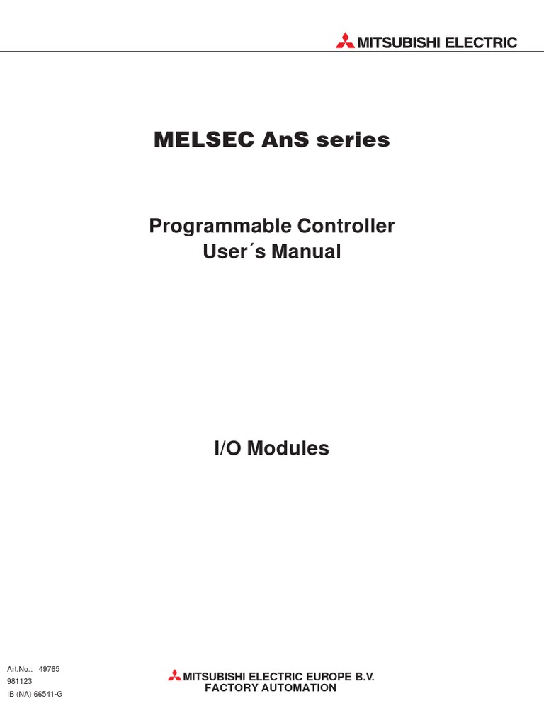 Mitsubishi PLC I/O Module Manual | PDF | Electrical Wiring | Power Supply