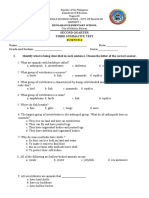 Second Quarter Third Summative Test Science 6