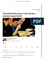 A Business Idea May or May Not Be A Business Opportunity