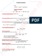 Formule de Geometrie