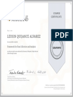 Leusin Quijance Alvarez: Course Certificate