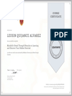 Leusin Quijance Alvarez: Course Certificate