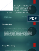 A Study On Equity Linked Saving Funds Managing by Swastika Investment PVT LTD, Vijayawada