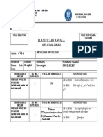 Engleză - Planificare Anuală Clasa A VI-A - 2020-2021