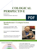 Bio-Ecological Perspective: Module #2 Understanding The Self