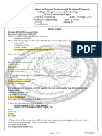 CC319 Final Exam Paper