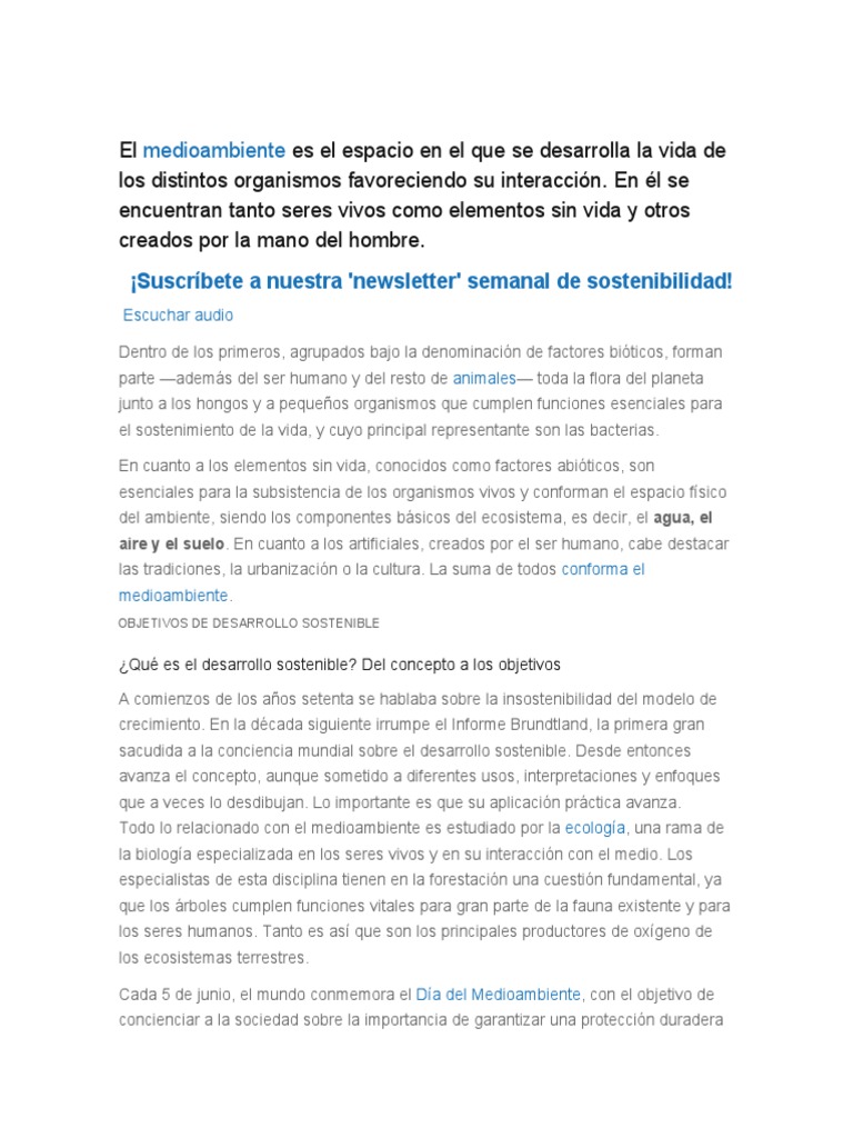 Informe sobre Ambiente y Sostenibilidad | PDF | Sustentabilidad | Vida