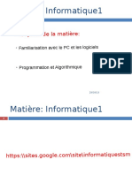 Chapitre 1 - Introduction A L'informatique